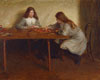 Playing draughts - the artist's sisters